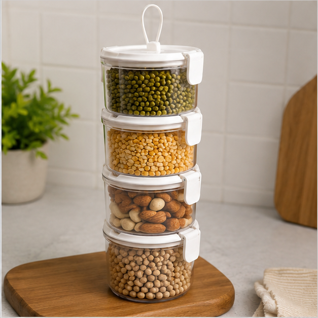 Plastic Storage Container Set of 4 (YM2768)
