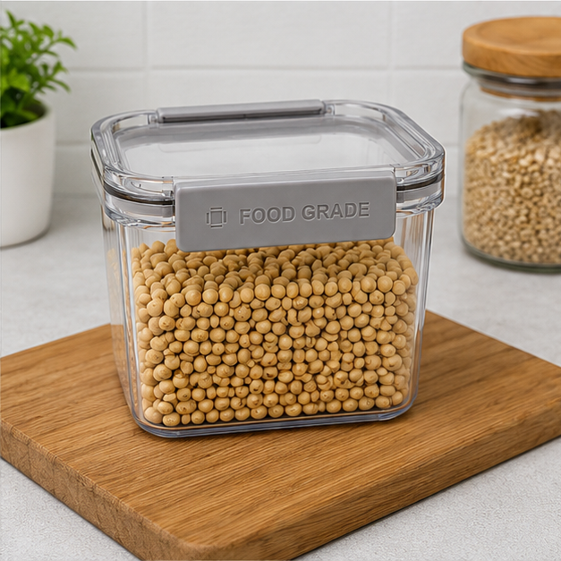 White Square Plastic Storage Box (YM1242)