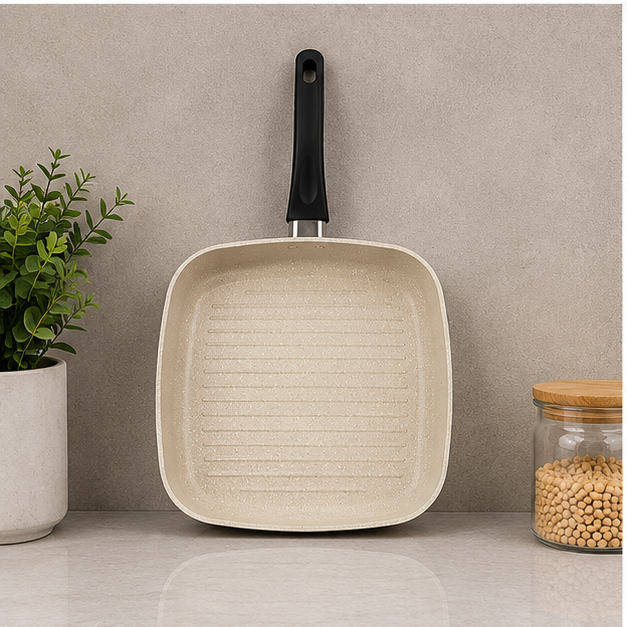 Durable White Cooking Pan for Everyday Cooking Use (YM1314)