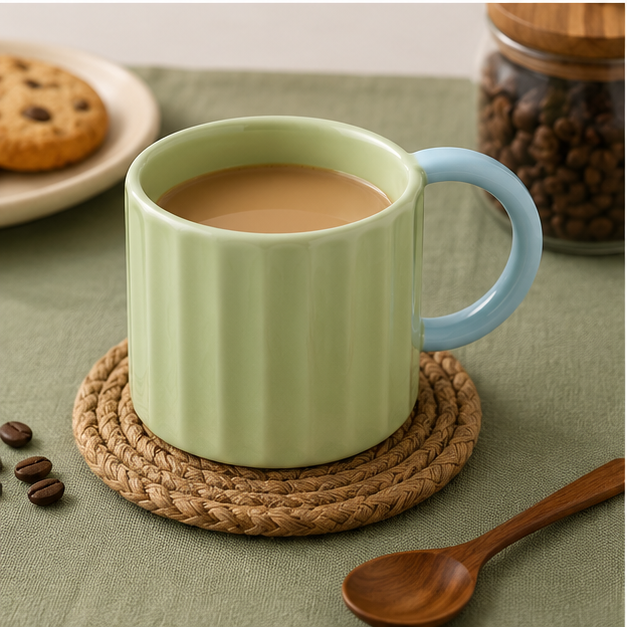 Ceramic Coffee Mug Green (YM1724)