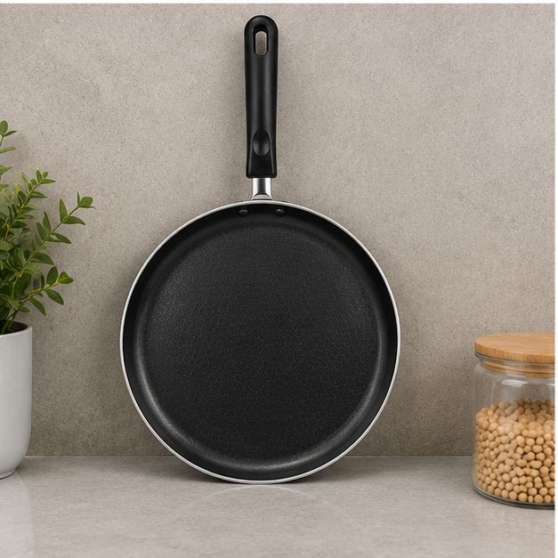 Modern Black Cooking Pan for Home Kitchen Essentials (YM1312)