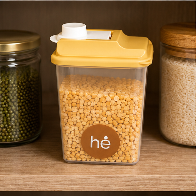 Yellow Plastic Juice Pot with Pouring Spout 880ml (YM1812)