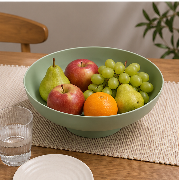 Green Fruit Basket for Kitchen Storage and Organization (YM1373)