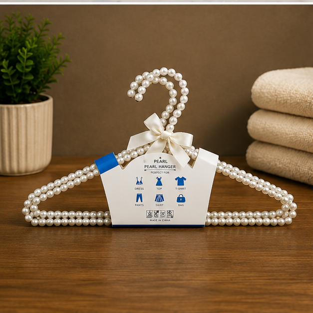 Pearl Design Clothes Hanger White (YM427)
