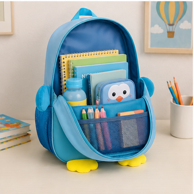 Kids Penguin Backpack Sky Blue (YM1172)