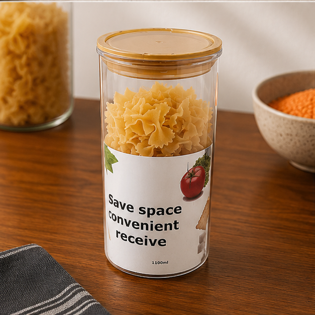 Plastic Storage Box Transparent 1100ML (YM1807)