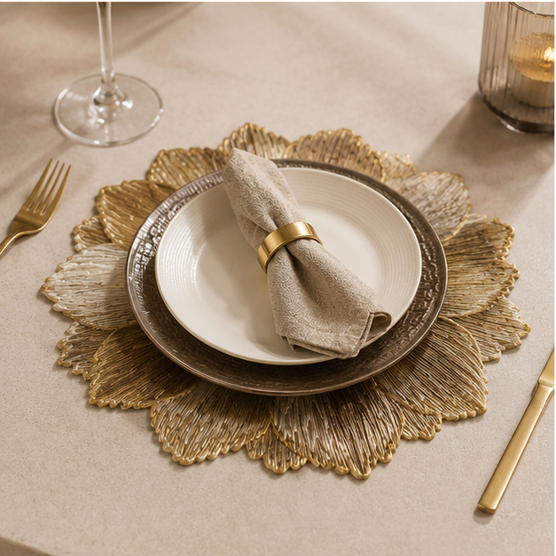 Floral Luxe Gold Placemat (YM2648)