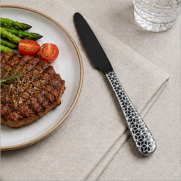 Black Stainless Steel Table Knife (YM1466)