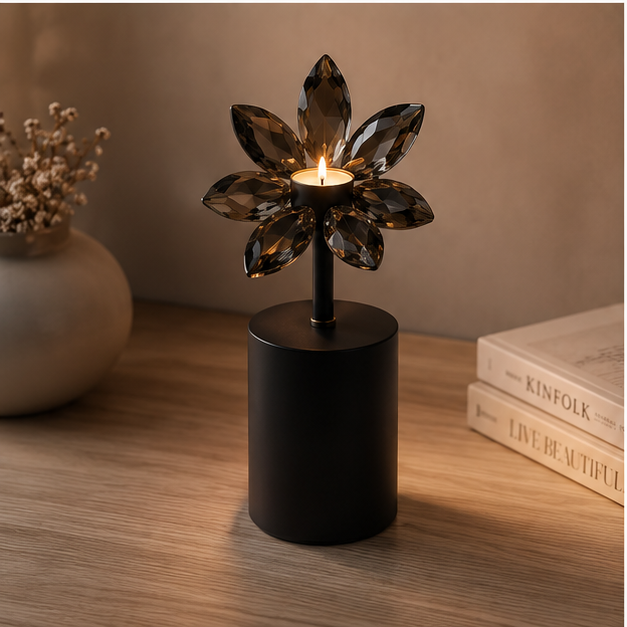 Crystal Floral Decorative Accent Sculpture (YM1120)