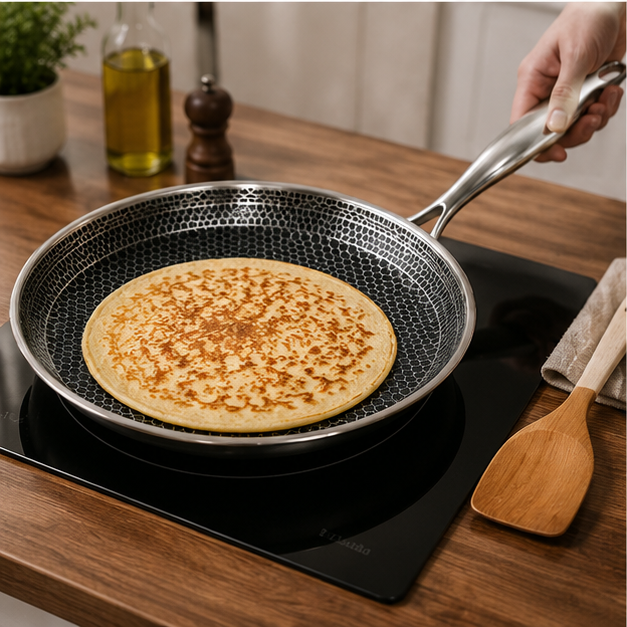 Stainless Steel Cooking Pan for Daily Cooking Needs (YM1576)