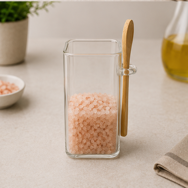 Transparent Glass Jar for Kitchen Storage and Pantry Use (YM1696)