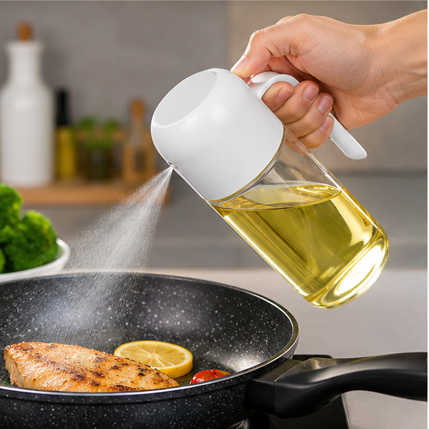 White Glass Oil Spray Bottle (YM1229)
