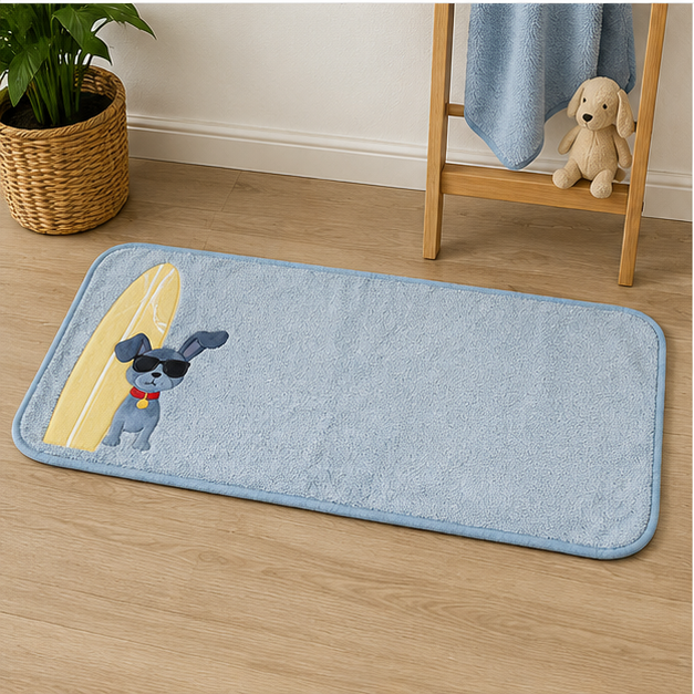 Sky Blue Stitch Character Bath Towel for Kids (YM1910)