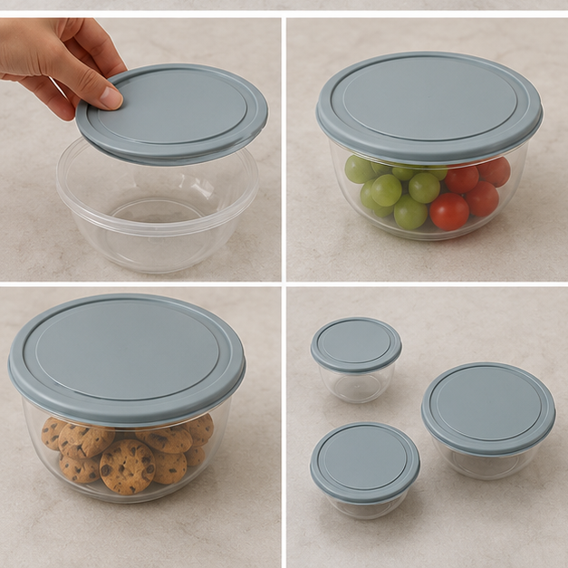 Storage Container Blue Set of 3 (YM2727)
