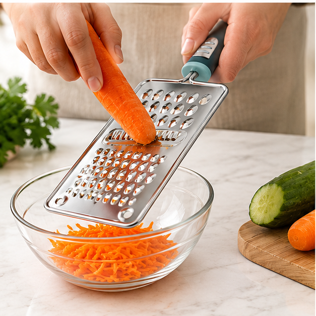 Stainless Steel Multi-Purpose Vegetable Grater Blue (YM095)