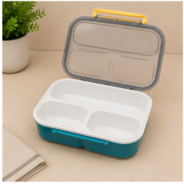 Green Kids Lunch Box with Compartments (YM687)