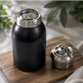 Vacuum Insulated Black Kids Water Bottle & Sipper (YM1055)