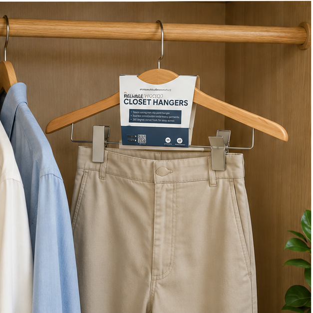 Beige Hanger with Clips (YM429)