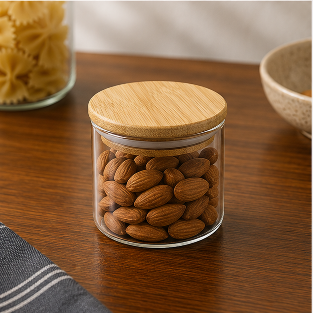 Glass Storage Canister for Modern Kitchen Organization (YM1710)