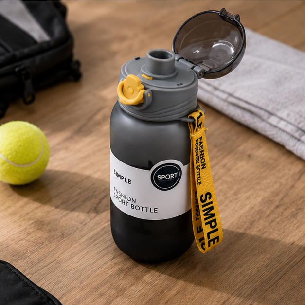 Plastic Sports Water Bottle Grey (YM639)