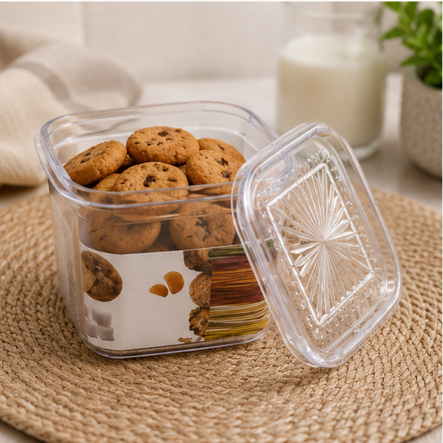 Transparent Plastic Storage Container with Lid 500ml (YM1825)