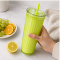 Plastic Water Tumbler with Straw for Daily Hydration & Travel (YM494)