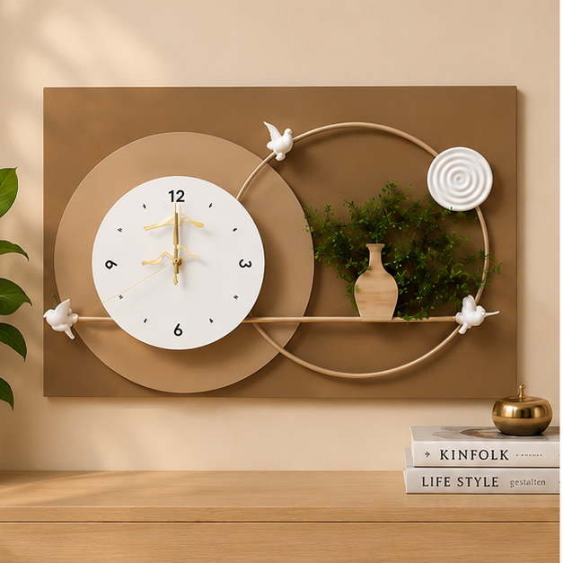 Modern Multi-Color Decorative Wall Clock (YM1093)