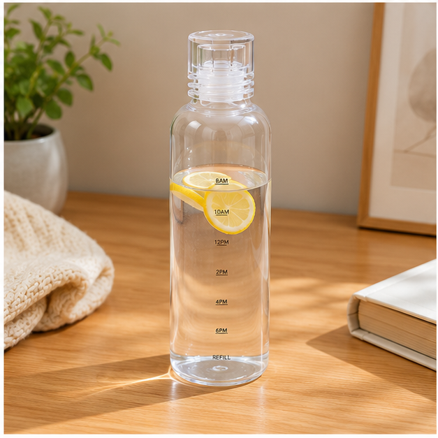 White Glass Water Bottle 550ML (YM2175)