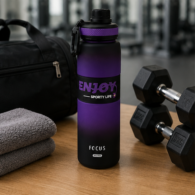 Purple Gradient Sports Sipper Bottle for Gym & Travel Use (YM642)