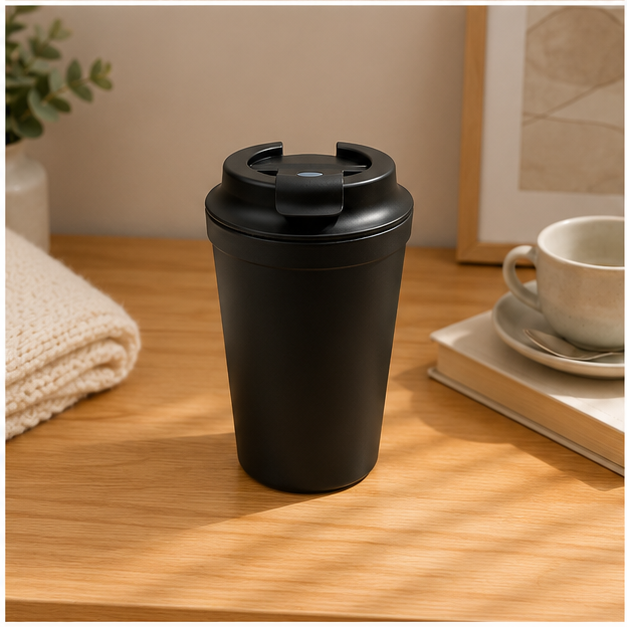 Black Coffee Tumbler 340ML with Lid (YM2133)