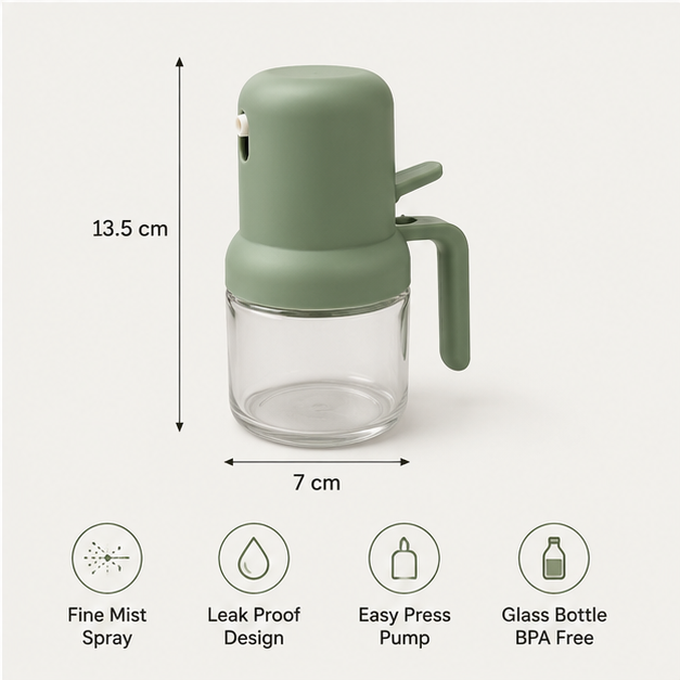 Blue Glass Oil Spray Bottle Transparent (YM2216)