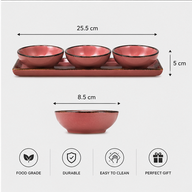 Bowl Set Pink Set of 4 (YM1454)