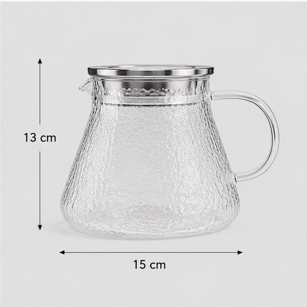 Textured Glass Water Jug Transparent (YM164)