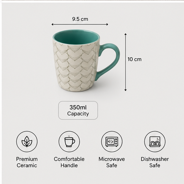 White Ceramic Coffee Mug for Home and Office (YM2832)