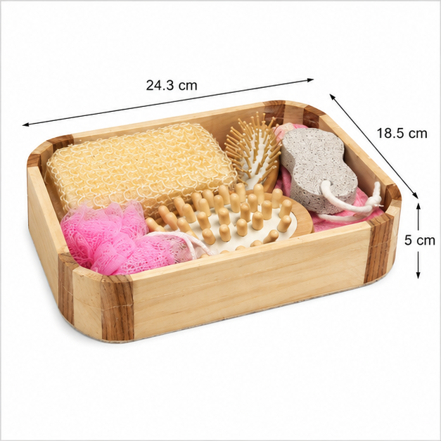Bath Accessories Spa Care Set with Wooden Tray (YM747)
