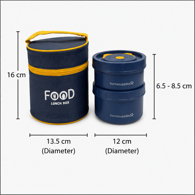 Thermo Fresh Insulated Lunch Box – Dark Blue (YM2141)