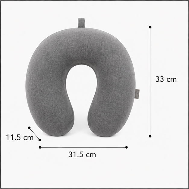 Comfort Cloud Memory Neck Pillow – Grey (YM1861)