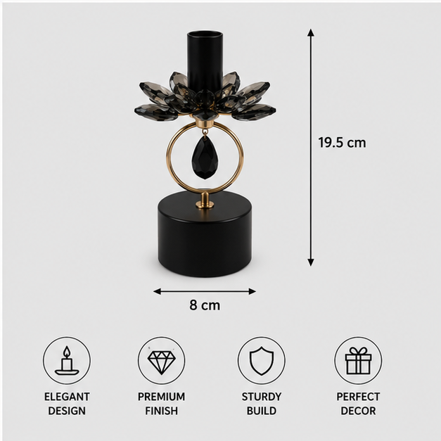 Contemporary Floral Accent Candle Stand (YM1129)