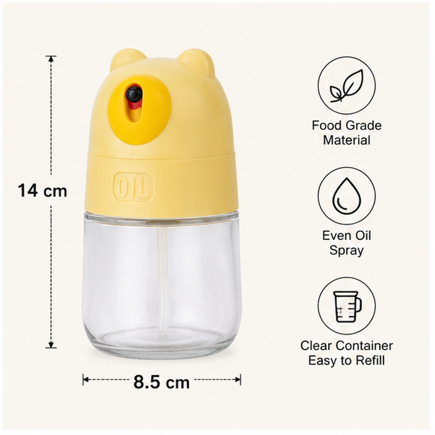 Multi-Purpose Yellow Oil Spray Bottle for Kitchen Cooking Use (YM061)