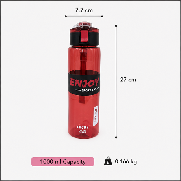 Red Water Bottle with Handle (YM2126)