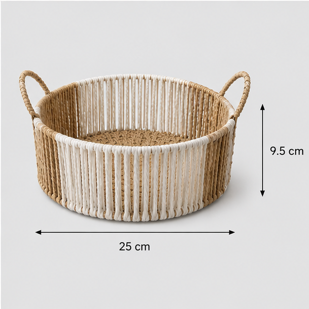 Handwoven Jute Rope Laundry & Storage Basket with Handles (YM913)