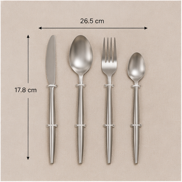 Premium Stainless Steel 4-Piece Cutlery Set for Everyday Dining (YM218)