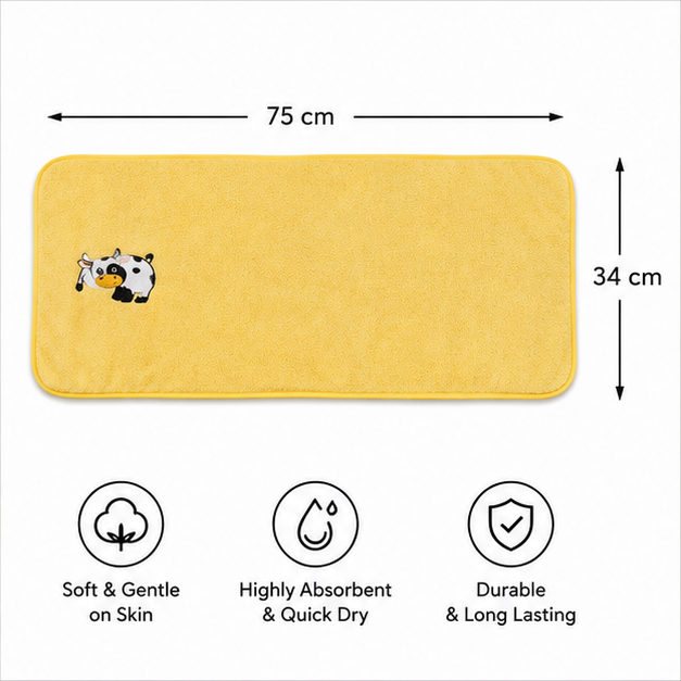 Towel Yellow Peanuts Snoopy (YM1913)