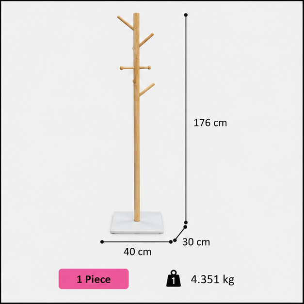 Premium Wooden Clothes Hanging Stand (YM1139)