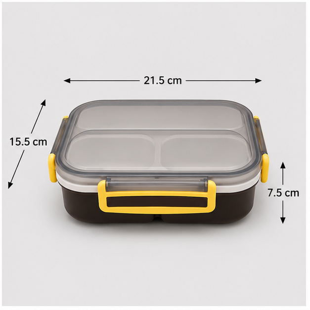 Brown Kids Lunch Box with Compartments (YM687)