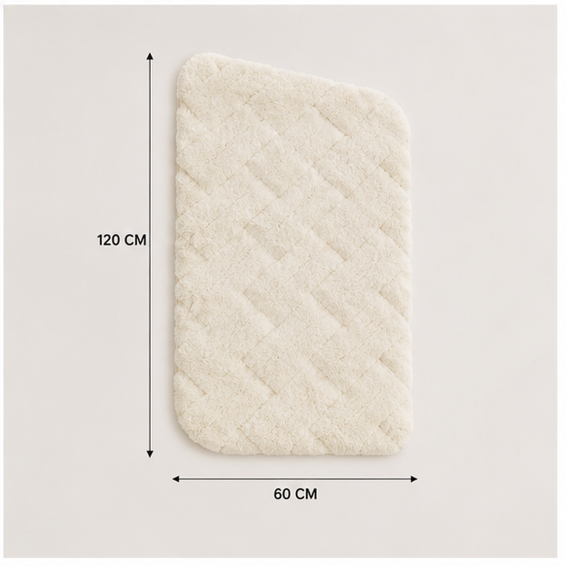 Cream Soft Floor Rug for Living Room & Bedroom (OF-FM-10)