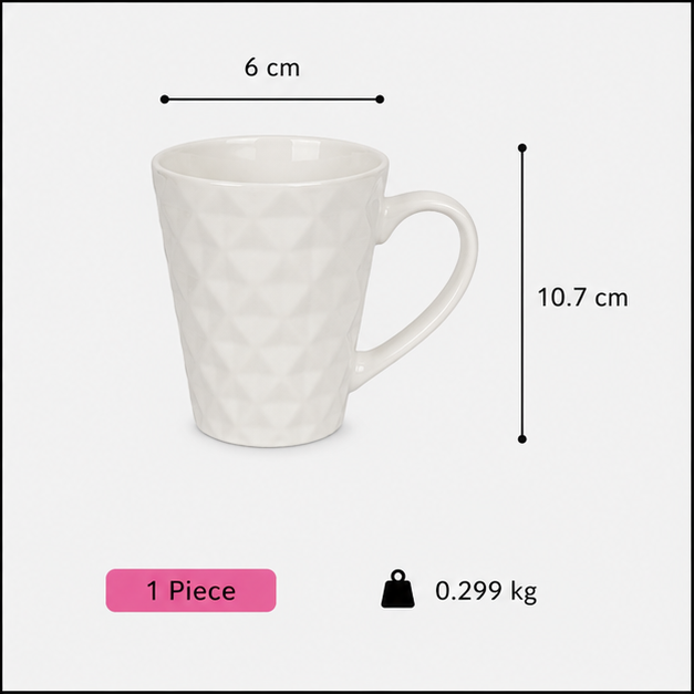 Diamond Textured Ceramic Coffee Mug (YM781)