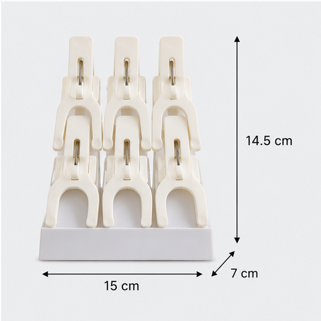Plastic Cloth Hanging Clips Set for Laundry Drying (YM404)