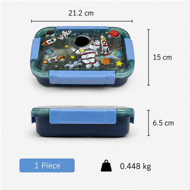 Kids Blue Stainless Steel Lunch Box 710ml (YM2493)