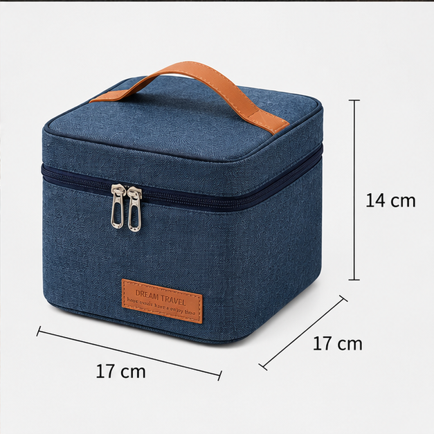Blue Insulated Lunch Bag with Carry Handle (TG05)